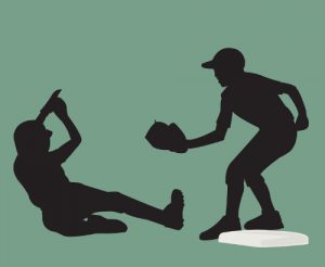 Baseball - Sliding Into Base