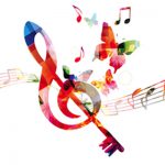 music colorful background with music notes