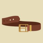 unbuckled brown belt