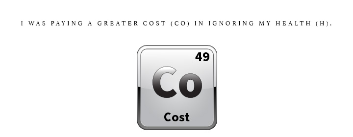 CO is for Cost. I was paying a greater cost in ignoring my health.