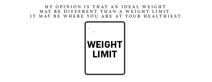 My Opinion is that an ideal weight may be different than a weight limit, it may be where you are at your healthiest.