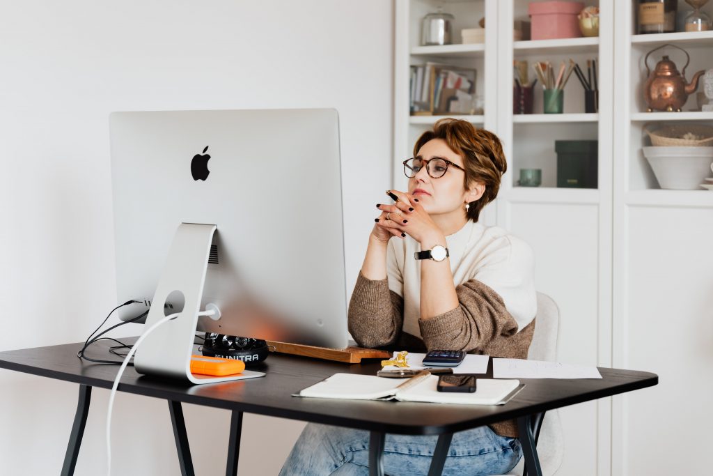 Woman at computer