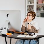 Woman at computer
