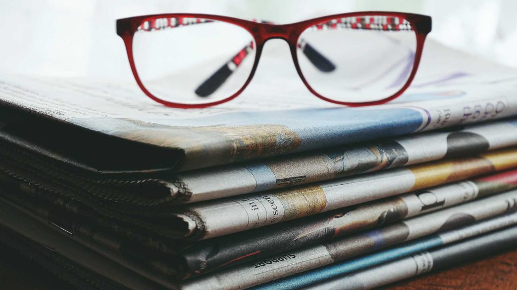 Stack of newspapers