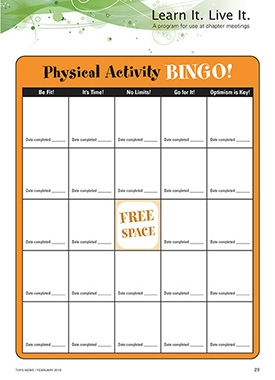 Physical Activity Bingo