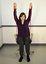 Seated Shoulder Press with Resistance Band