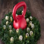 kettlebell in Christmas wreath