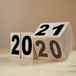 wooden blocks flipping to the 2021 new year