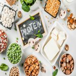 bowls of vegan protein sources