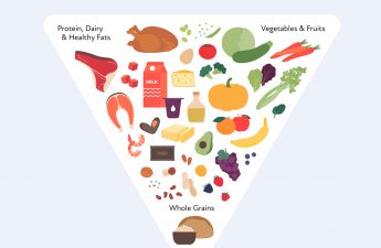 Dietary guidelines were recently updated, introducing an inverted food pyramid with whole grains at the bottom and eating protein with every meal.